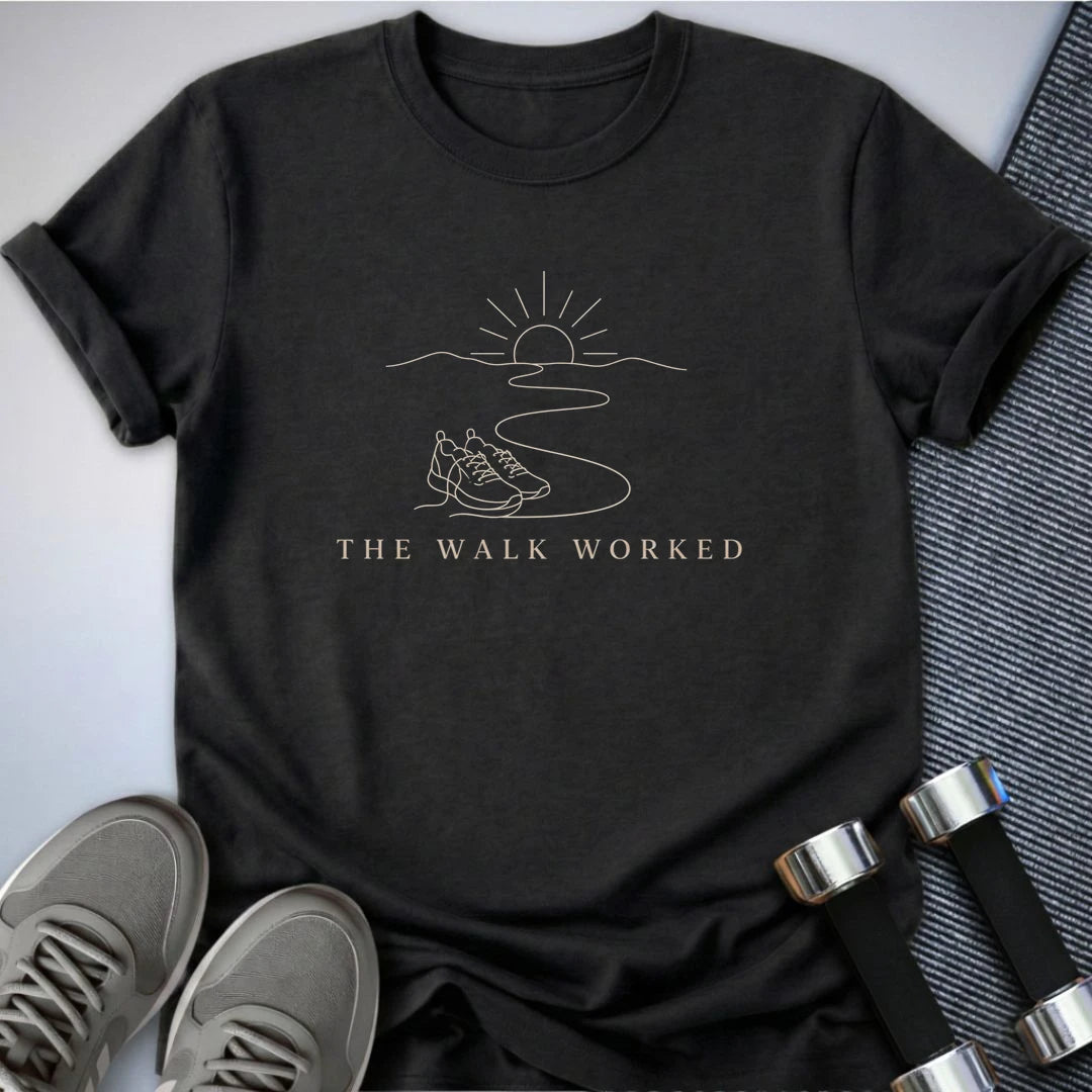 Printify T-Shirt S / Dark Grey Heather Walking Works T-Shirt