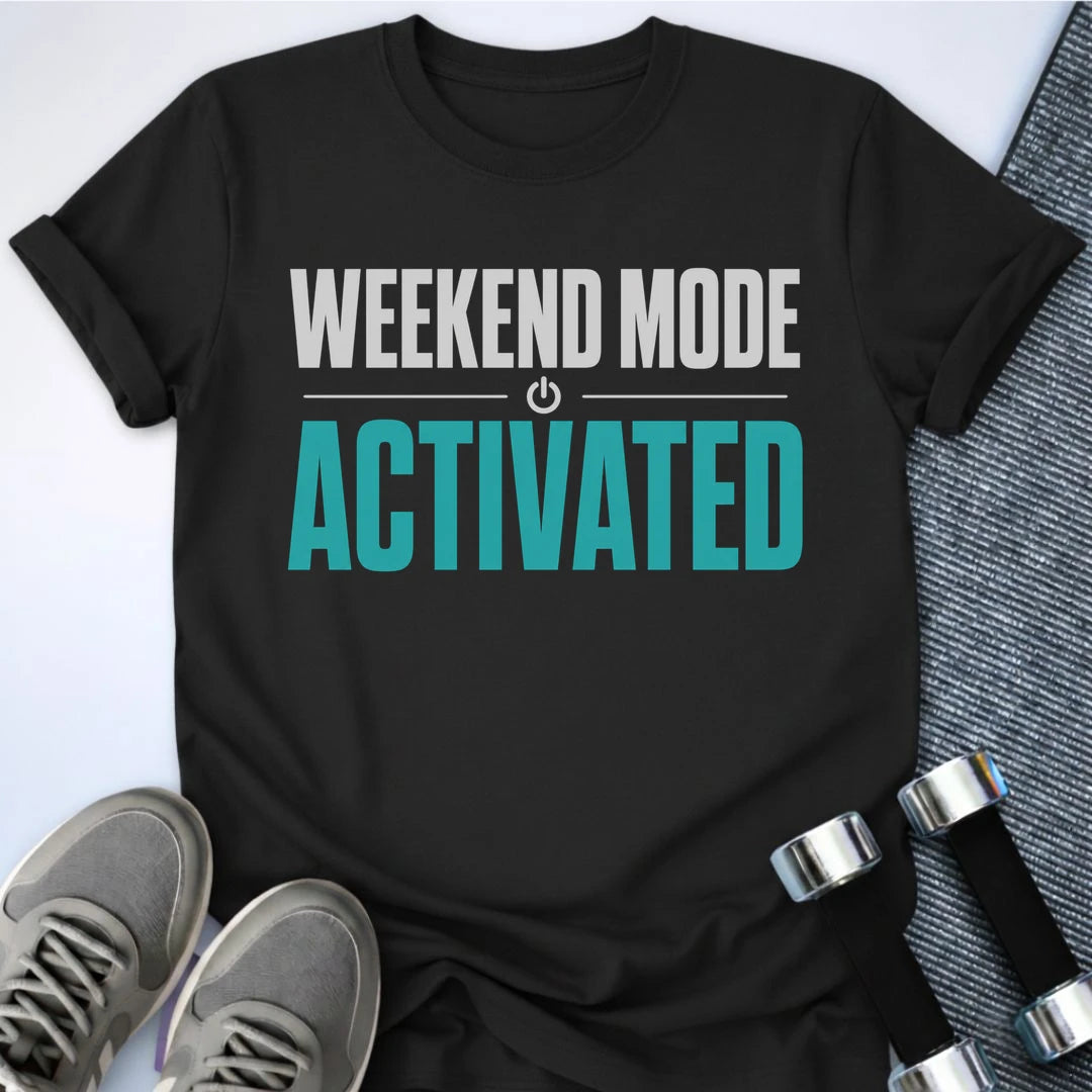 Printify T-Shirt XS / Black Weekend Mode T-Shirt
