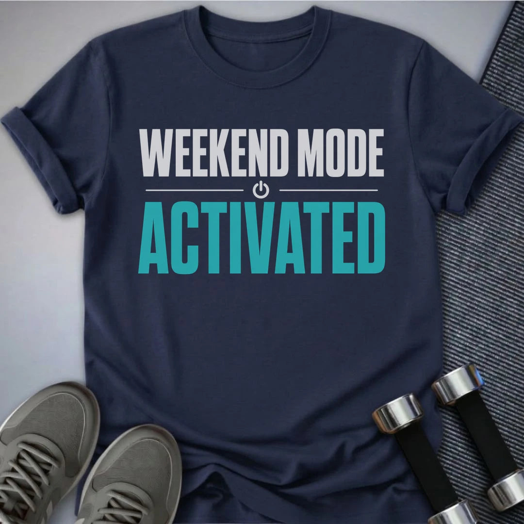 Printify T-Shirt XS / Navy Weekend Mode T-Shirt