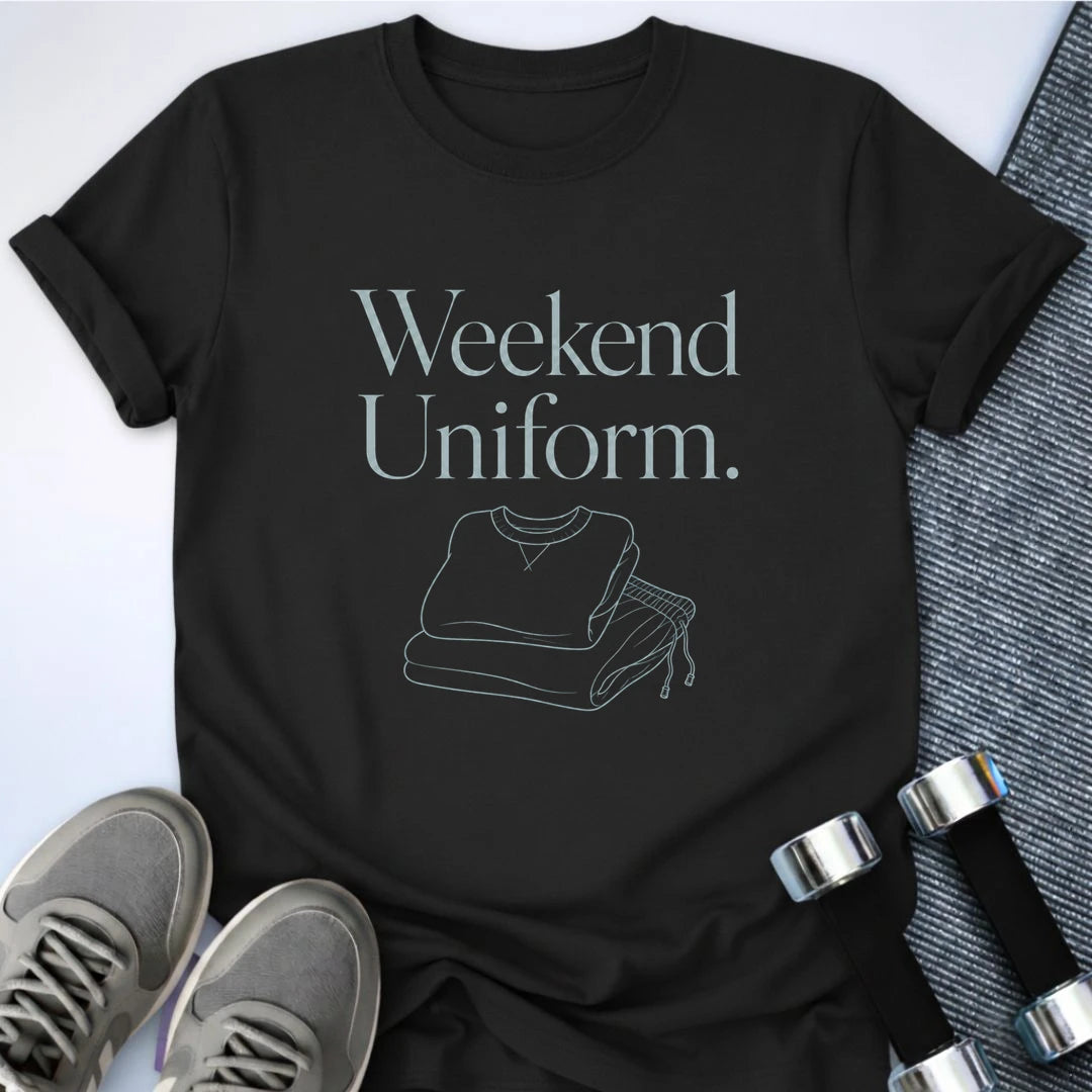 Printify T-Shirt S / Black Weekend Uniform T-Shirt