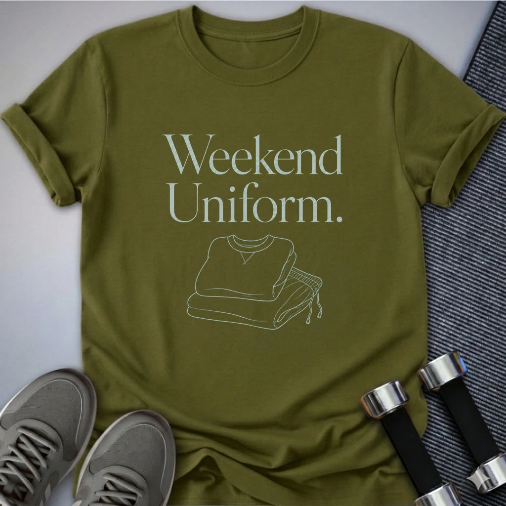 Printify T-Shirt S / Olive Weekend Uniform T-Shirt