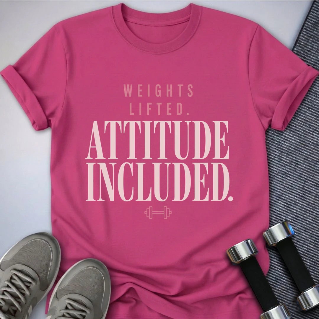 Printify T-Shirt S / Berry Weighted Attitude T-Shirt