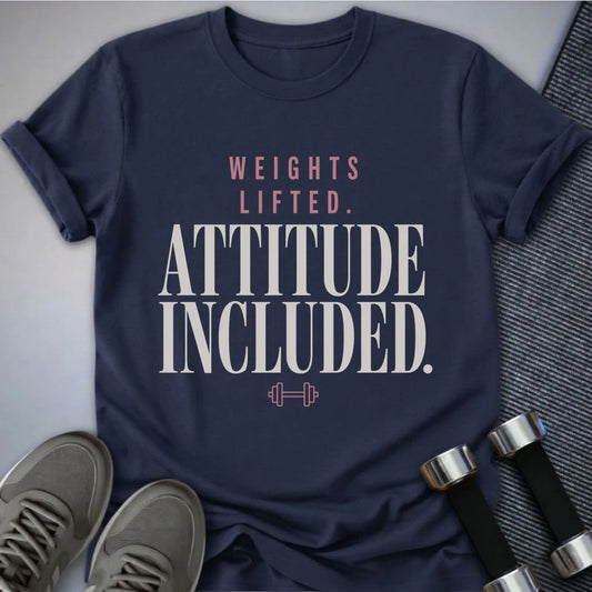 Printify T-Shirt S / Navy Weighted Attitude T-Shirt