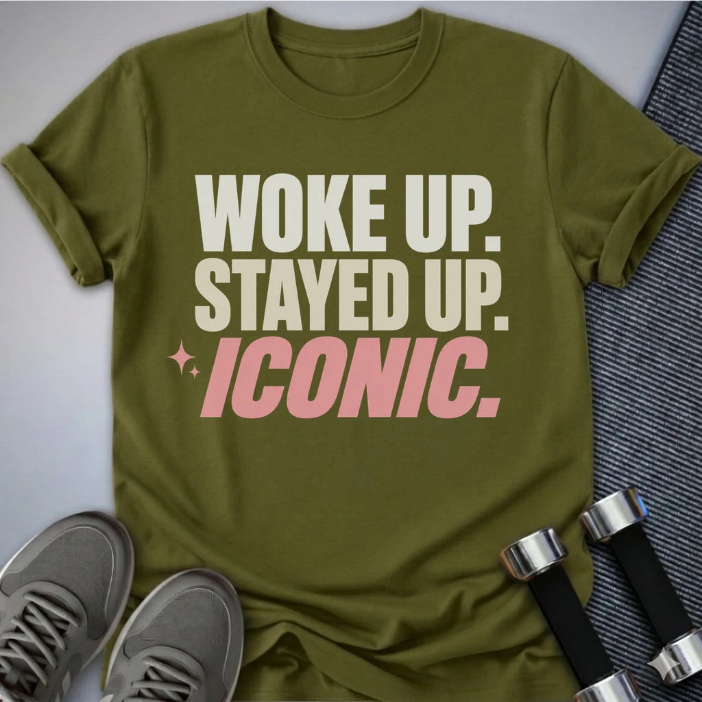 Printify T-Shirt S / Olive Woke Up Iconic T-Shirt