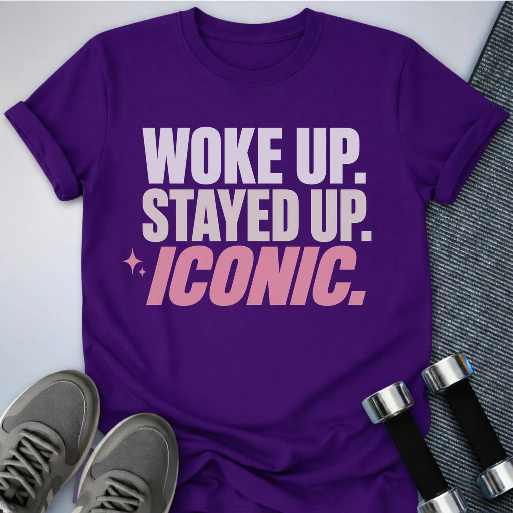 Printify T-Shirt S / Team Purple Woke Up Iconic T-Shirt