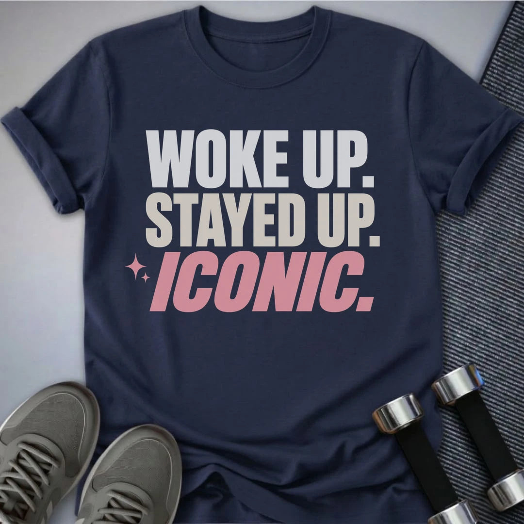Printify T-Shirt S / Navy Woke Up Iconic T-Shirt