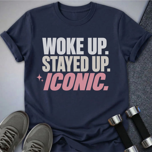 Printify T-Shirt S / Navy Woke Up Iconic T-Shirt