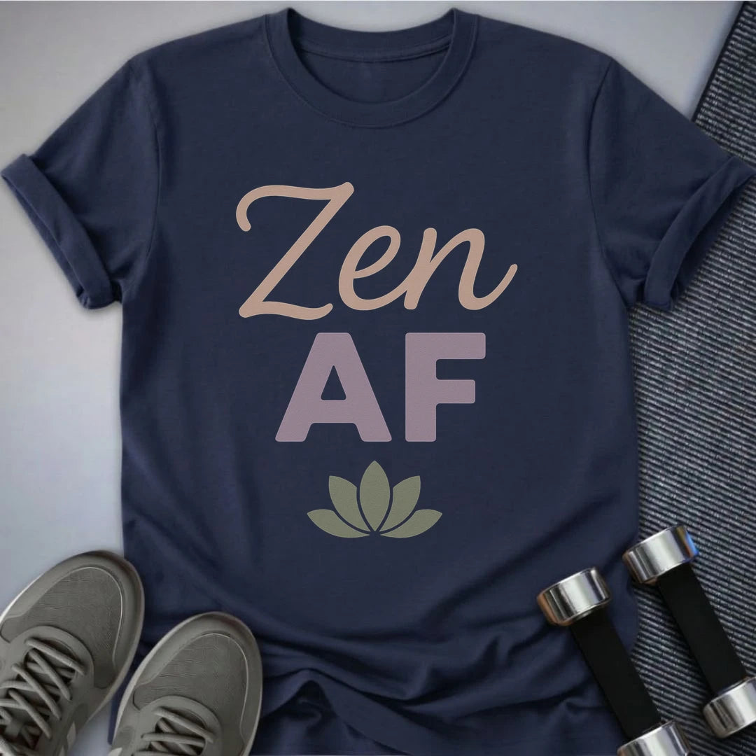 Printify T-Shirt Navy / S Zen AF T-Shirt