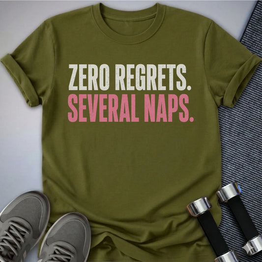 Printify T-Shirt XS / Olive Zero Reqrets T-Shirt